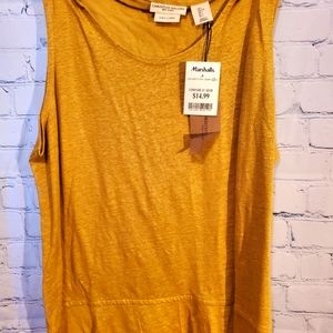 Christian Siriano top, Mustard, xl